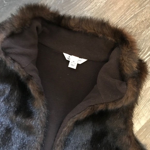 Lands' End Other - Lands End Faux Fur Vest Sz M 10-12 Like New